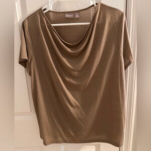 Chico's Taupe Draped Blouse